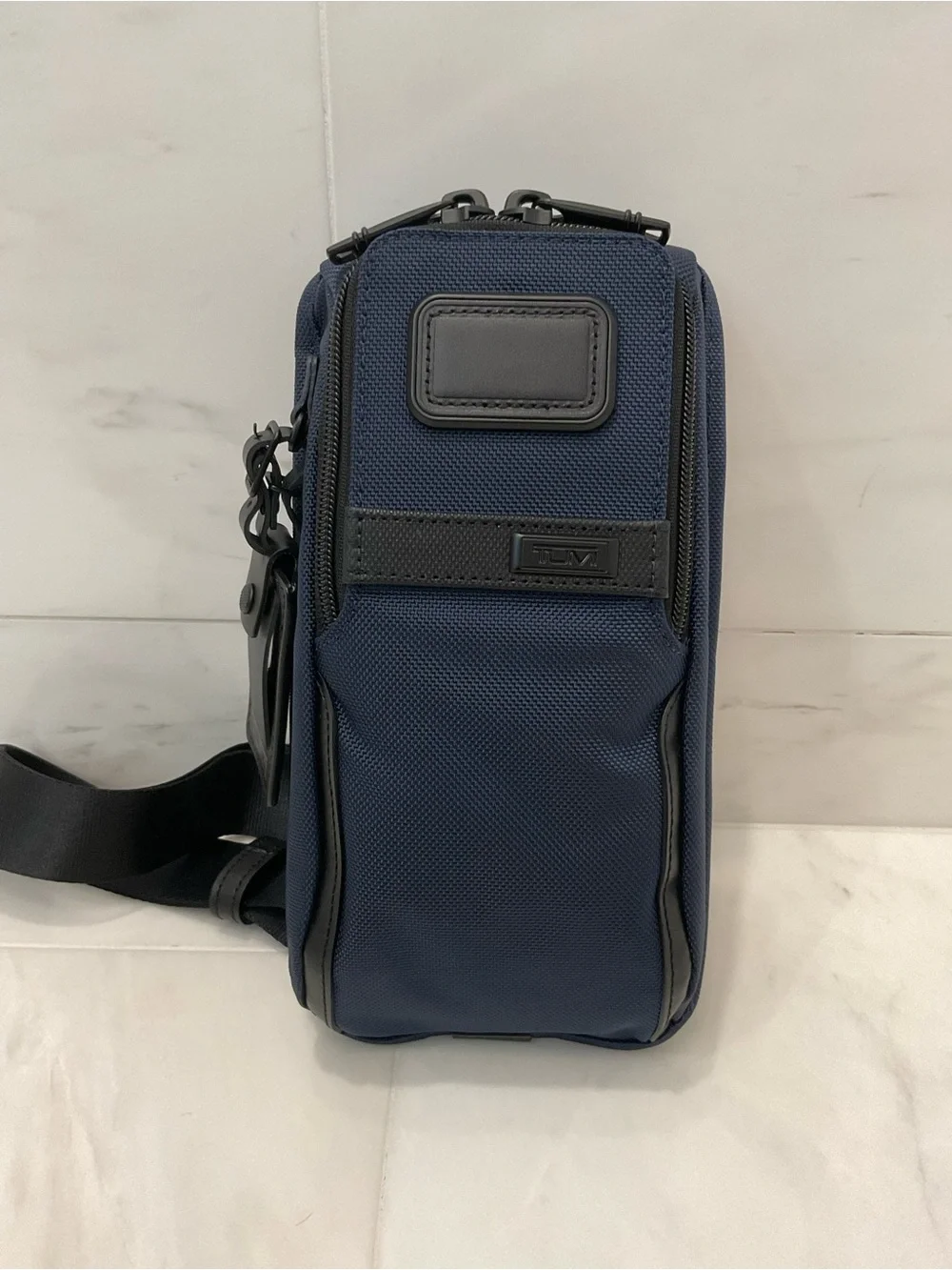 NEW Tumi ALPHA - 10.5” FXT Ballistic Nylon Compact Sling Crossbody - NAVY BLUE